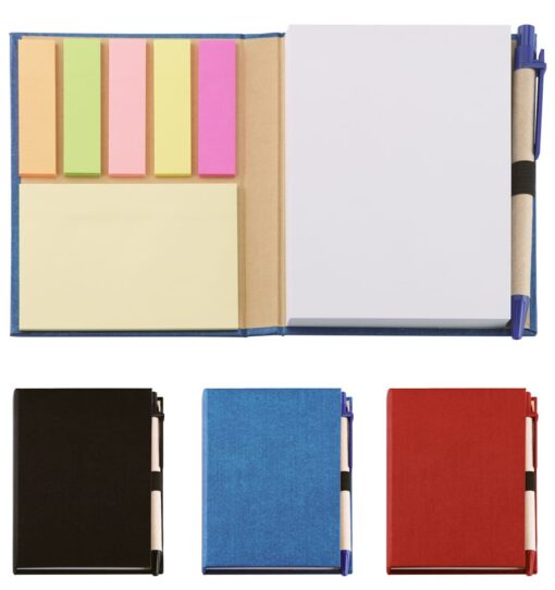 Σημειωματάριο οικολογικό με στυλό και POST-IT σε 3 χρώματα