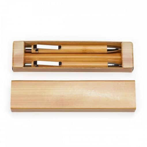 Σετ στυλό και μηχανικό μολύβι με κορμό bamboo \ και μεταλλικό κλιπ